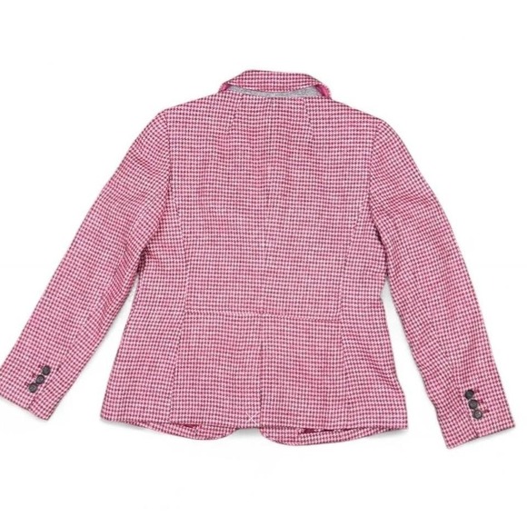 NWT Talbots Pink Houndstooth Blazer Jacket - Picture 2 of 5